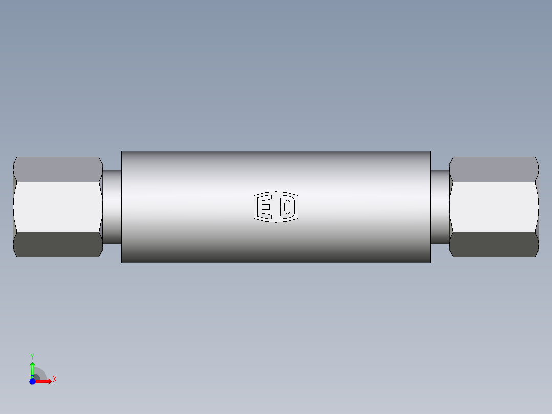 卡套式工业通用硬管接头EO_Weld_bulkhead_fitting_ESV06L前视图
