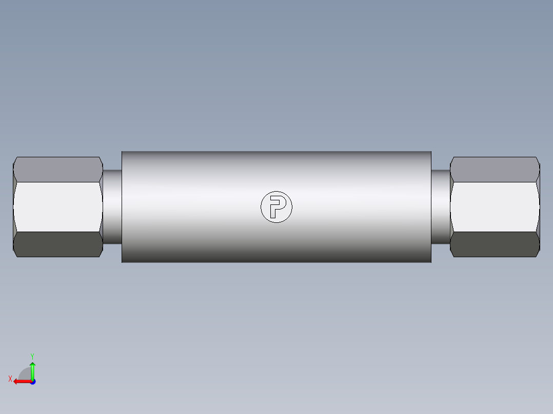卡套式工业通用硬管接头EO_Weld_bulkhead_fitting_ESV06L后视图