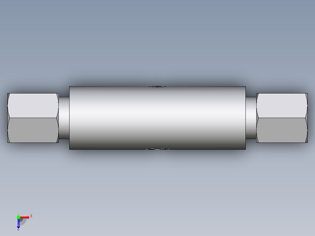 卡套式工业通用硬管接头EO_Weld_bulkhead_fitting_ESV06L俯视图