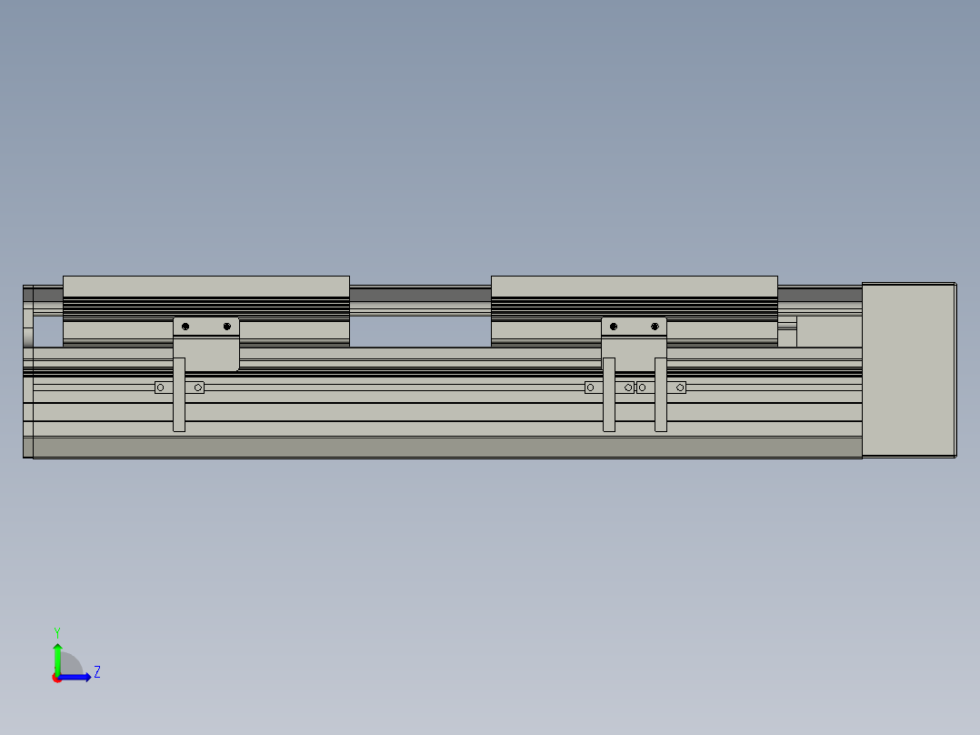 直线模组LHA170-S200-L设计图纸左视图