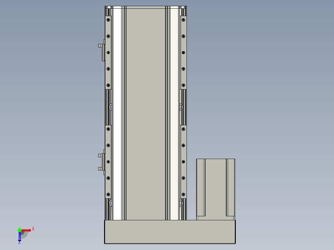 直线模组LHA170-S200-L设计图纸俯视图