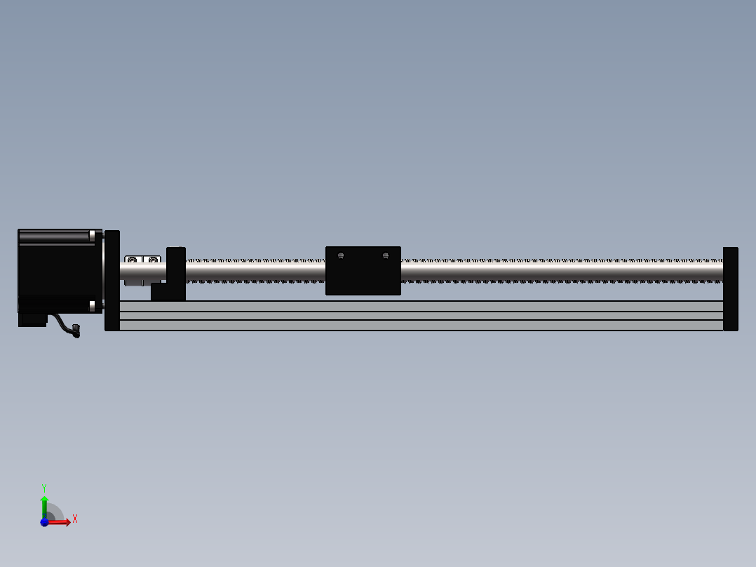 300mm步进电机滑台前视图