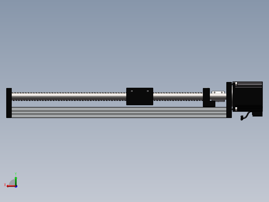 300mm步进电机滑台后视图
