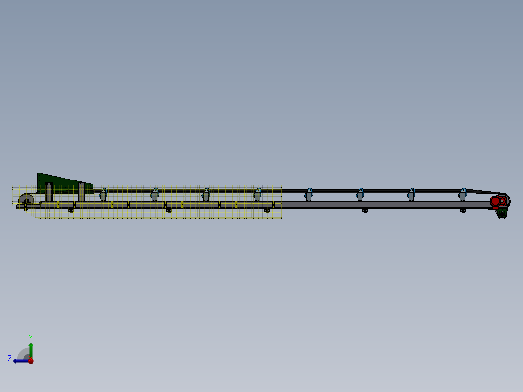 【B18】【STP】【Inventor】【转】槽式皮带输送机右视图