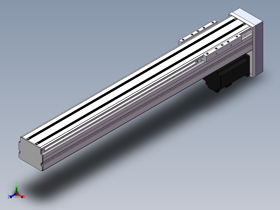 精密模组MY80D-T10-500L-BM-P20B-C4-C正等轴测图