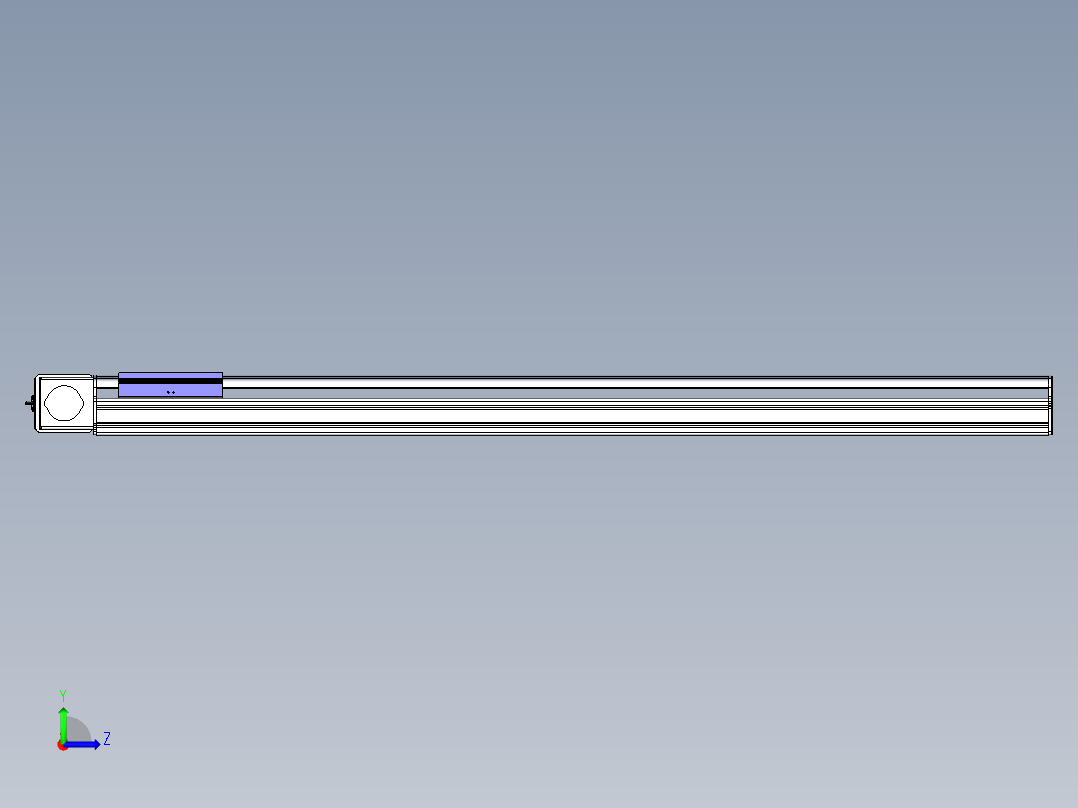 同步带滑台-半封闭B17-L100-S1200-R-P75-D3-N3左视图