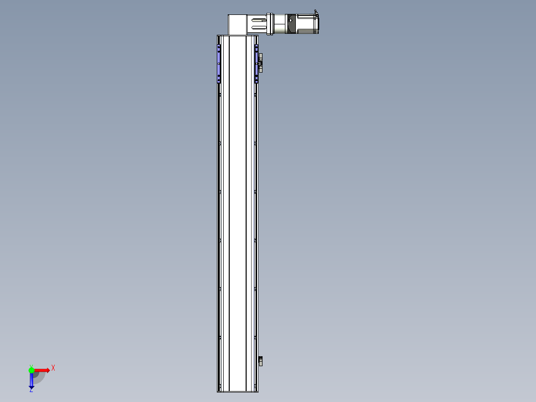 同步带滑台-半封闭B17-L100-S1200-R-P75-D3-N3俯视图