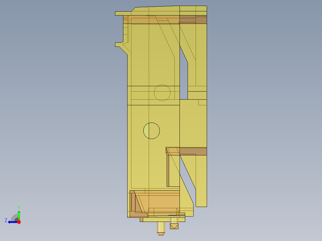 爱普生打印机支架的注射模具设计-滑块抽芯注塑模含开题及9张CAD图右视图
