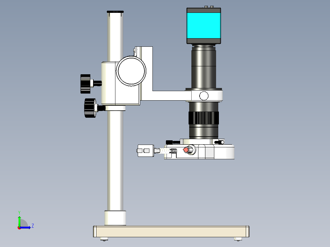 智能电子显微镜三维模型设计资料左视图