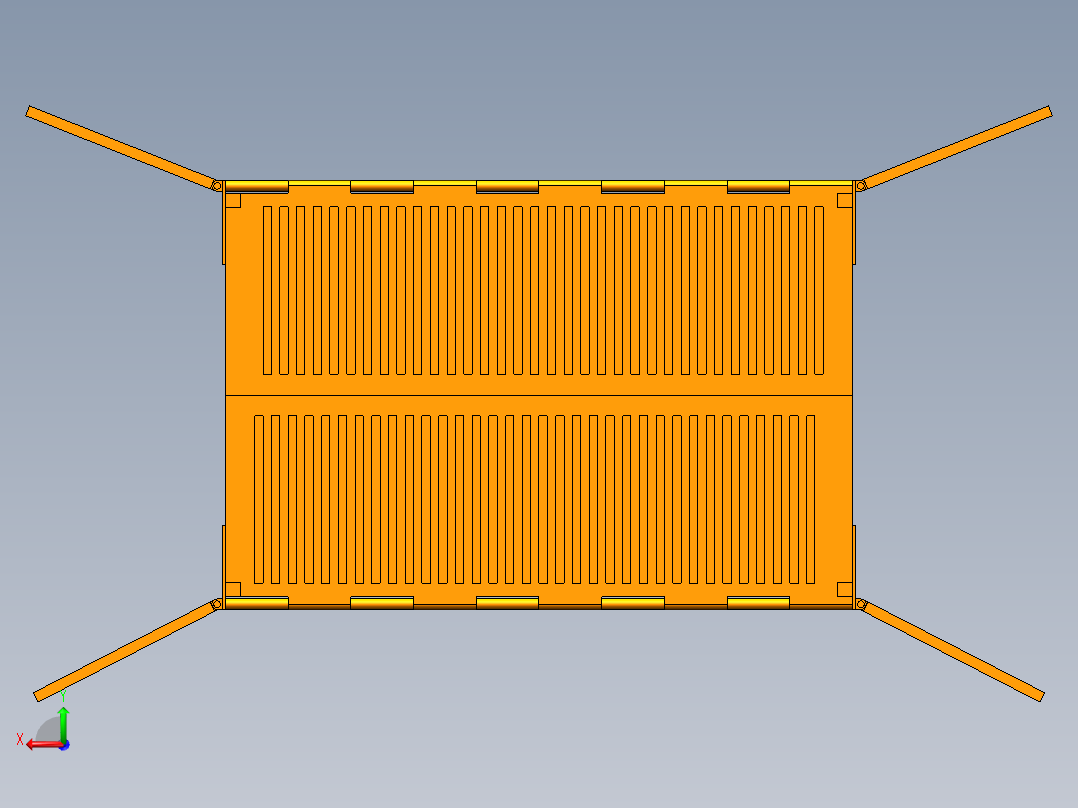 集装箱建模后视图