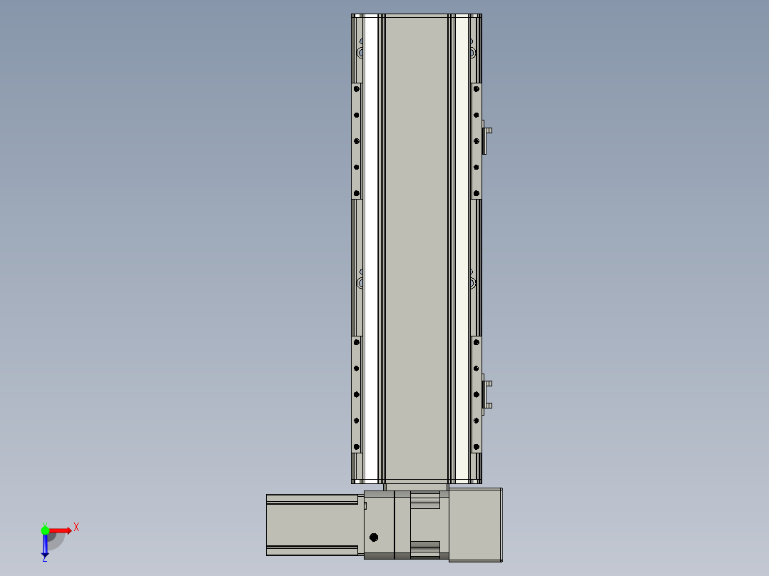 直线模组LHB17-L40-S300-RU设计图纸俯视图