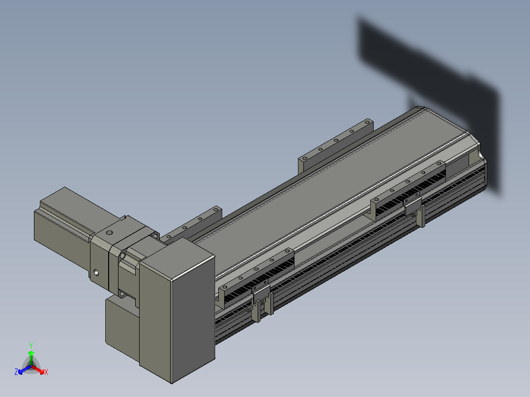 直线模组LHB17-L40-S300-RU设计图纸正等轴测图