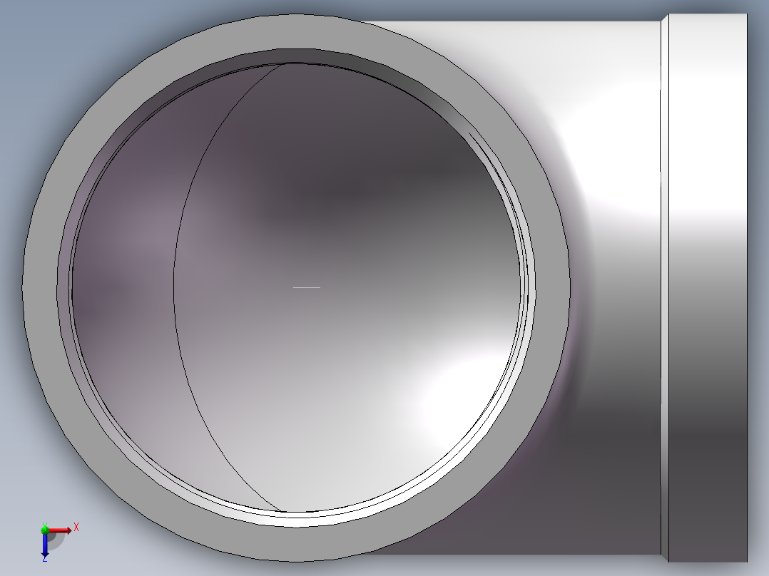 弯头-90°等径 DN65俯视图