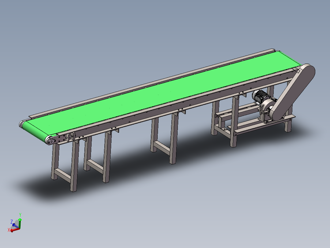 小型物流机械带式输送机三维图