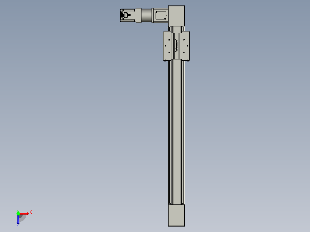 威洛博直线电机模组EB10-L224-S850-L-ZP75-MS3-5K俯视图