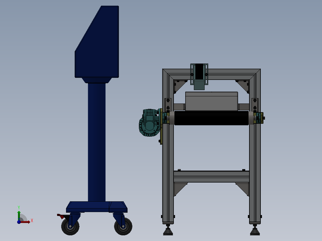 编码器箱输送机sw18可编辑前视图