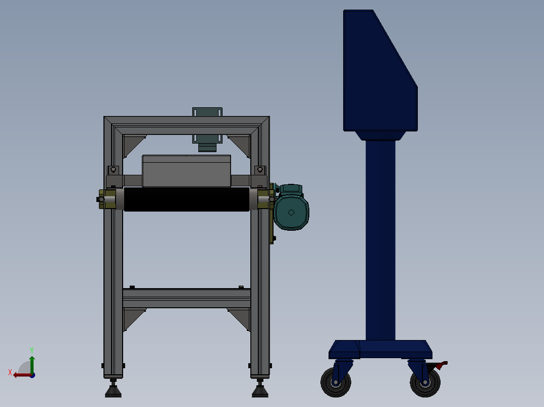 编码器箱输送机sw18可编辑后视图