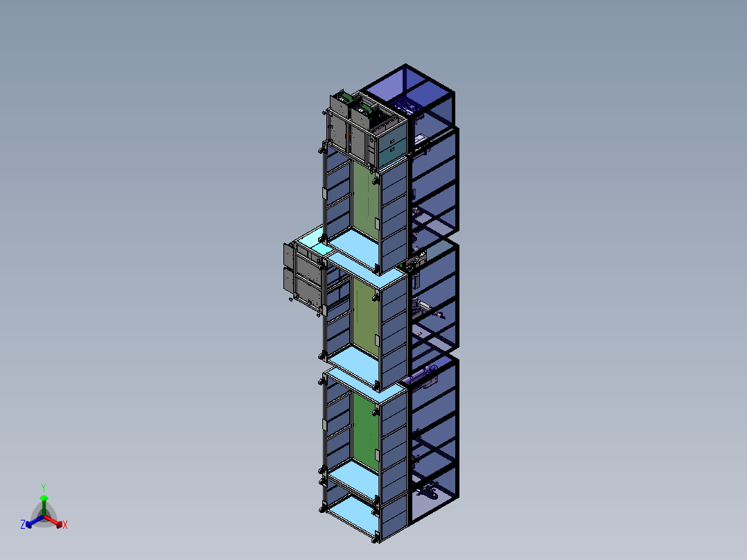 自动化医疗组装设备（下料打码打标装箱等）sw18可编辑正等轴测图