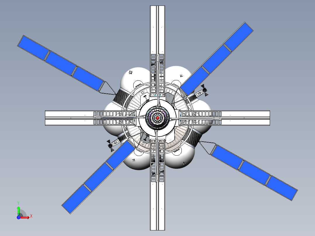 太空助推器前视图