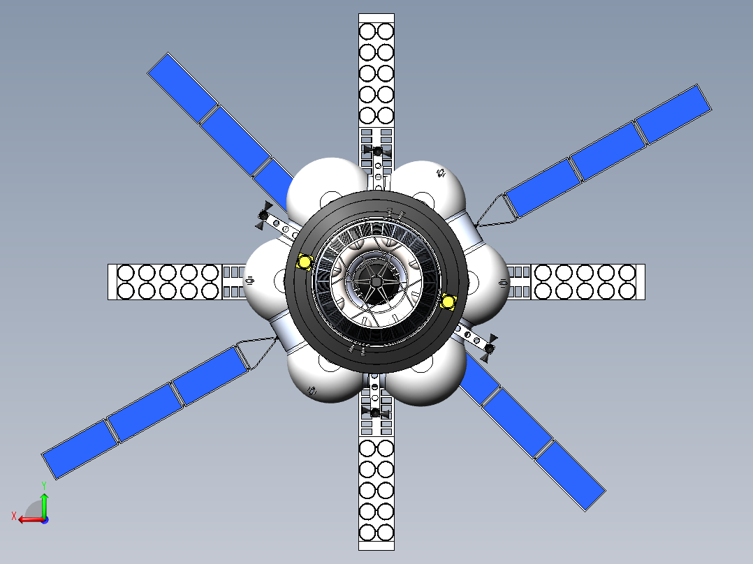 太空助推器后视图