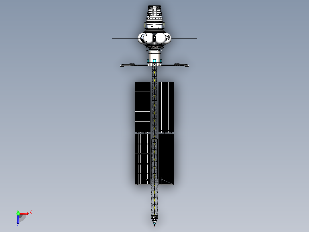 太空助推器俯视图