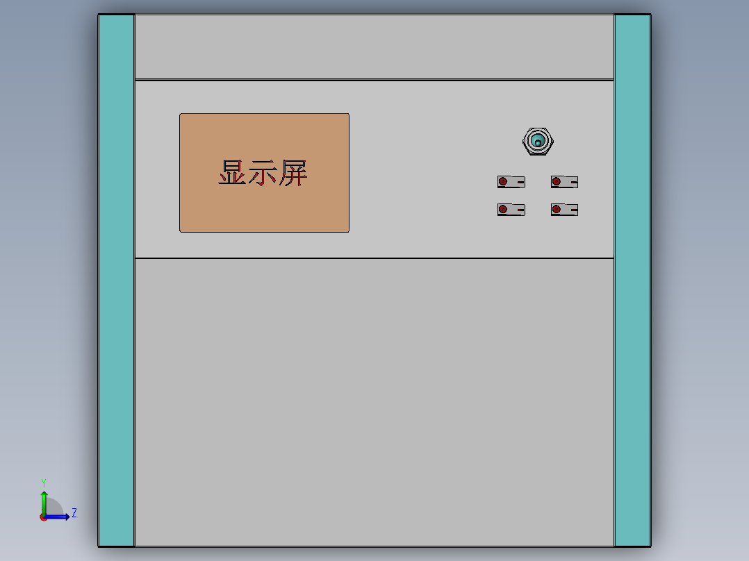 设备控制柜组件左视图