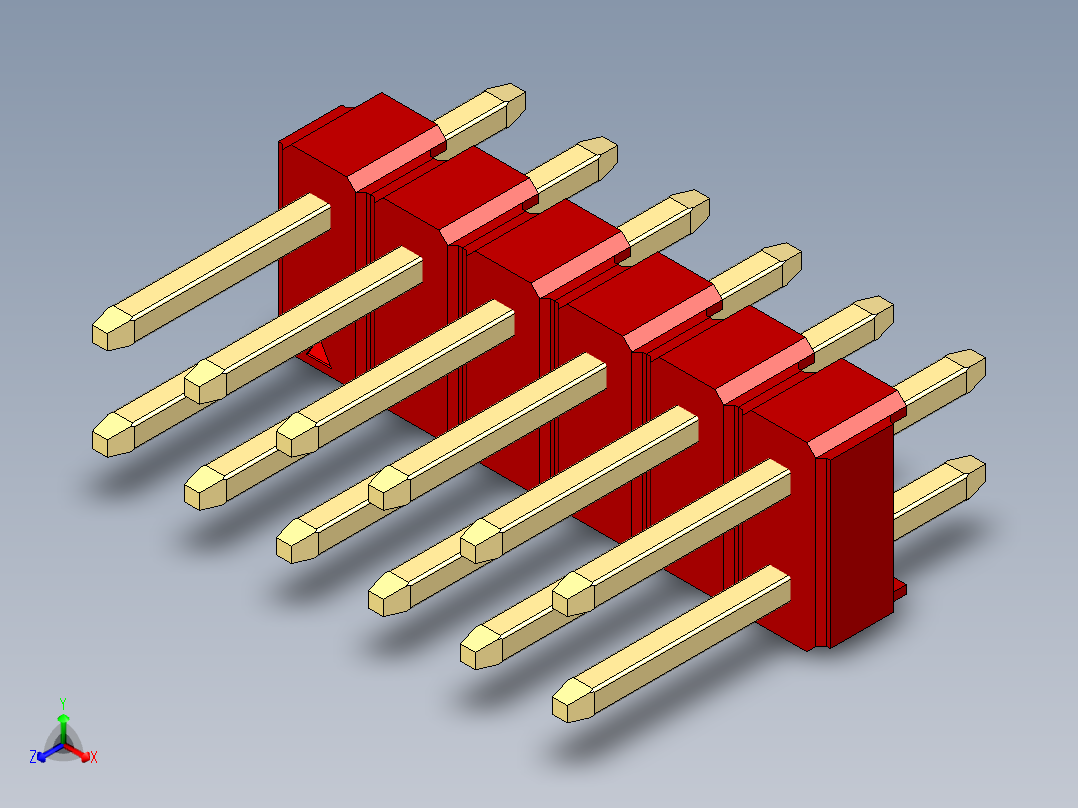 彩色公头100mil（2.54mm）系列-DS1021_red_2x06p_100mil_Type1_rev1.0