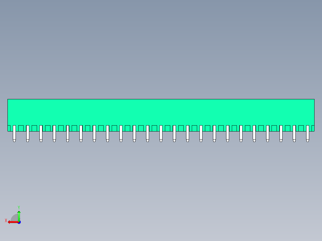 DEGSON 2EDG 系列 5.0mm 可插拔接线端子组-2EDGV-5.0-23P-14-00AH后视图