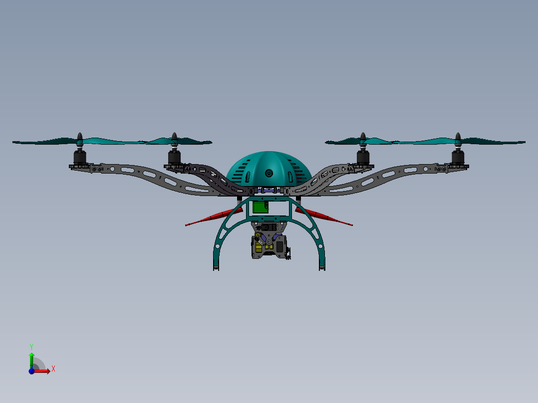 无人机001前视图