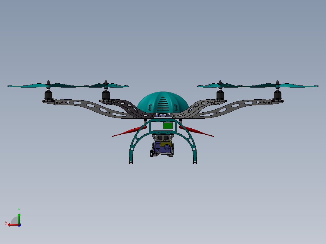 无人机001后视图