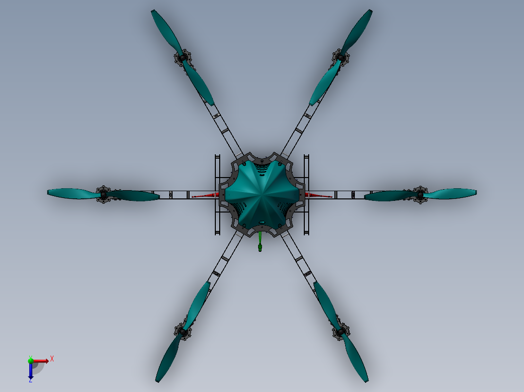 无人机001俯视图