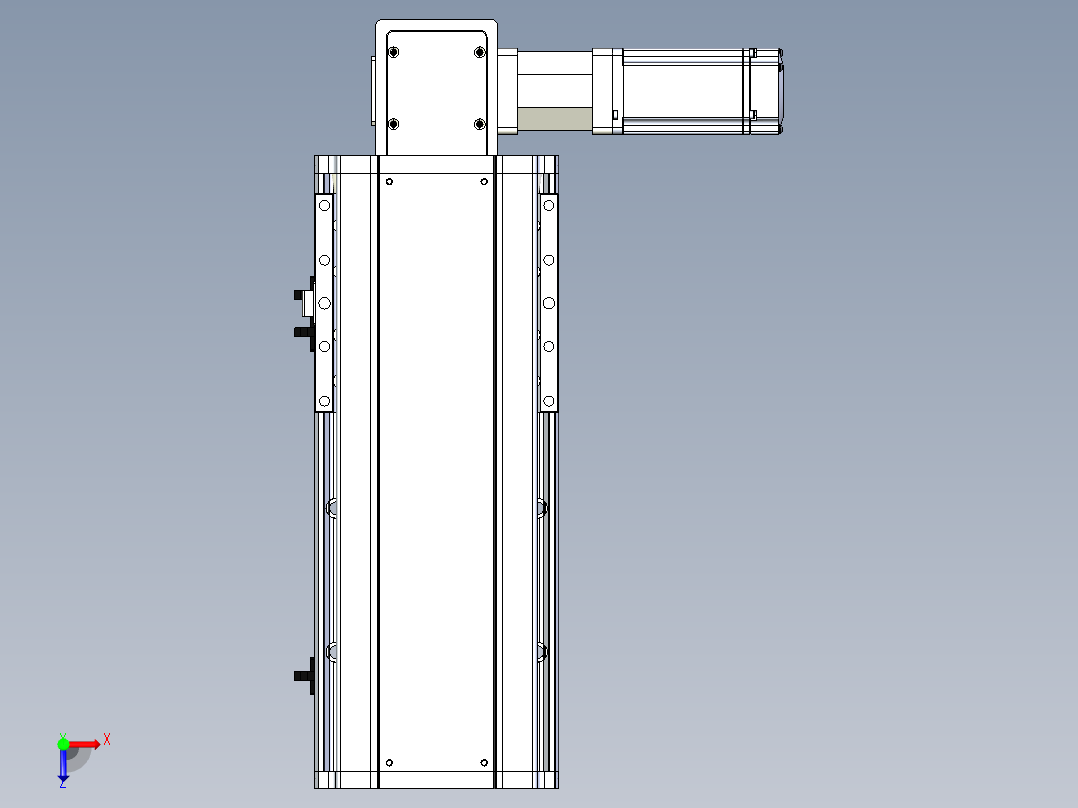 东锦同步带传动-直线滑台模组DH170B-L150-S150-BL-P400W-C3俯视图