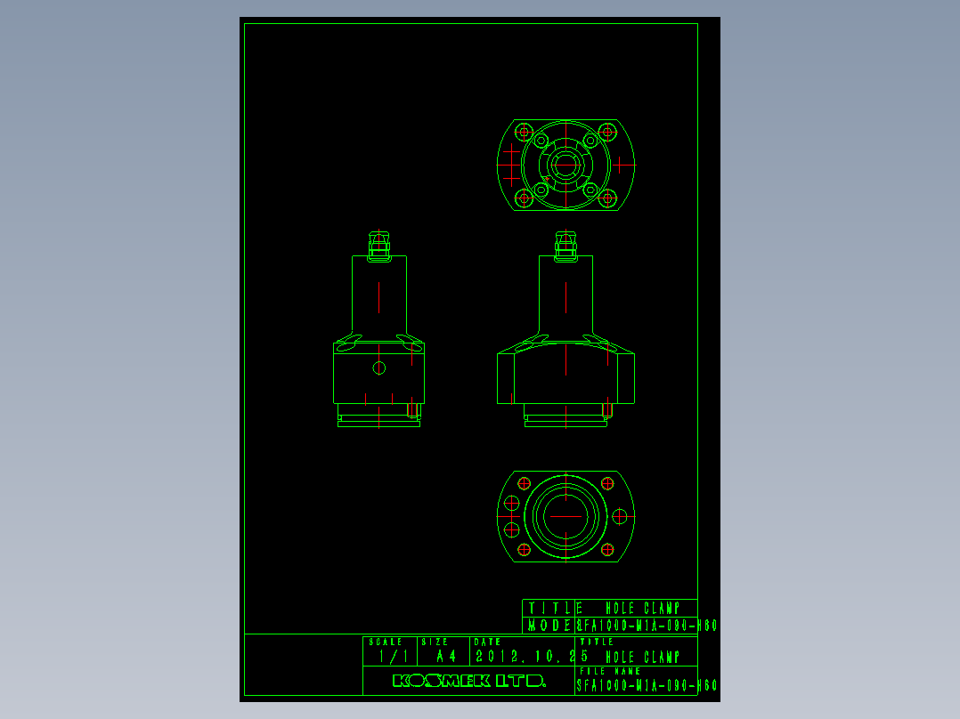 KOSMEKSFA1000-M1A-090-H60多系列多零件图纸模型多系列多零件图纸模型