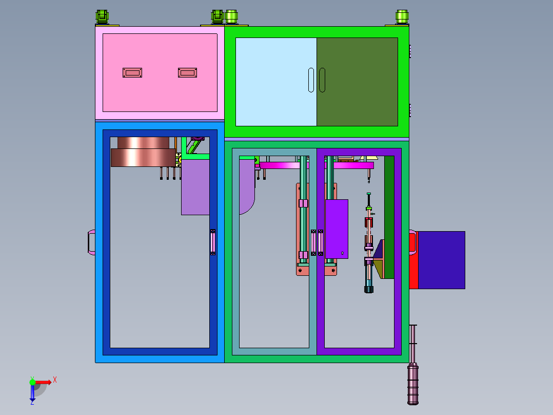 短轴端面打螺栓机俯视图
