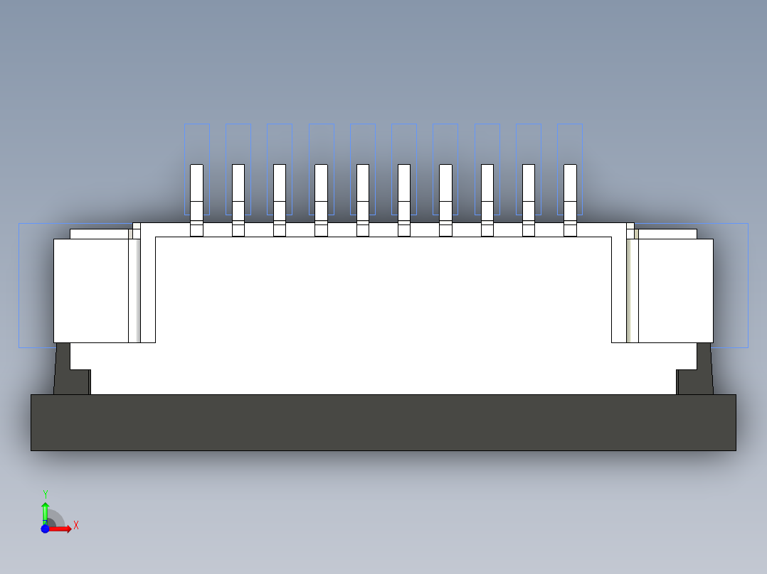 连接器 SM-FFC3B05-10-T前视图