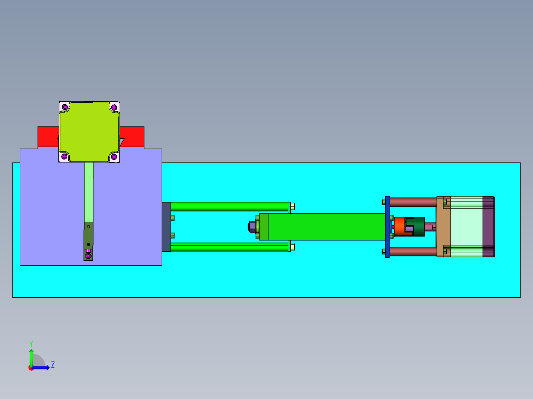 车床自动推进器左视图
