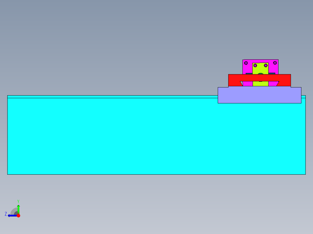 车床自动推进器右视图