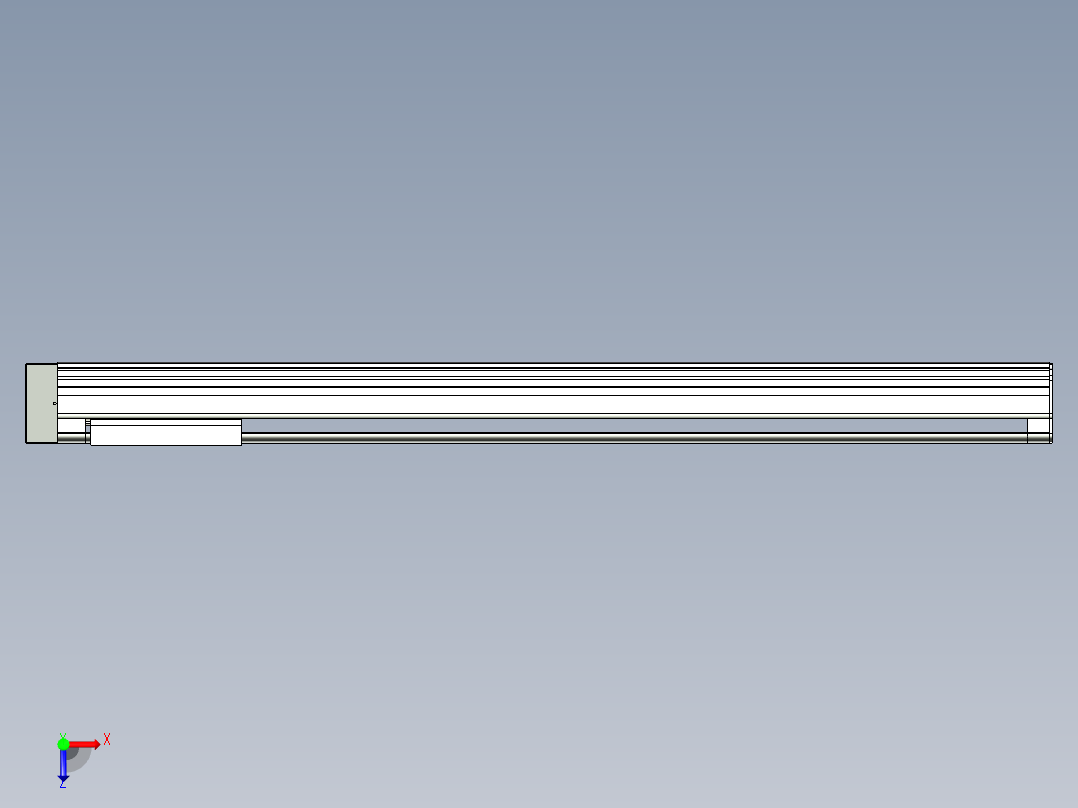 VF丝杆传动-一般环境VF27-Lxx-C-S1400-BL-ZP75-C3俯视图