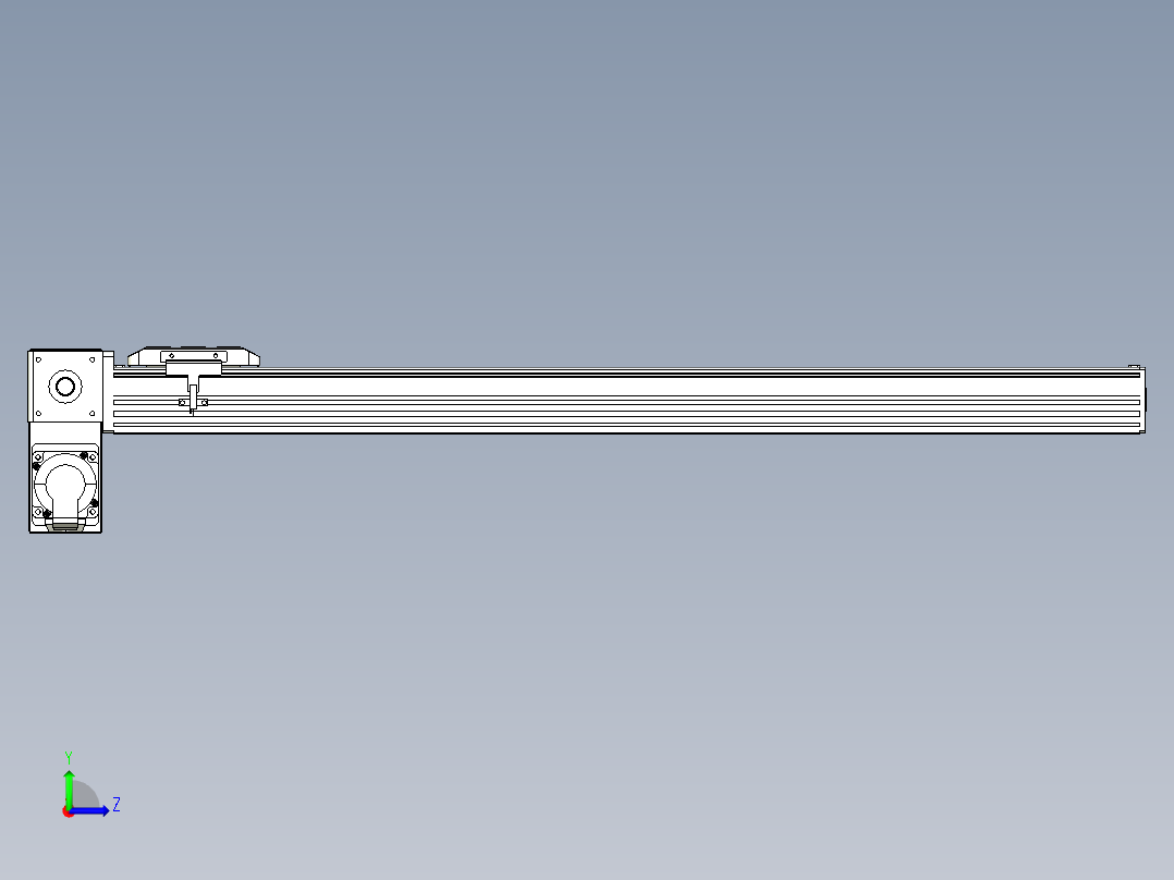 同步带全封闭直线模组TPA-HCB-85D-90-L750-LP-Y-P20-N3左视图