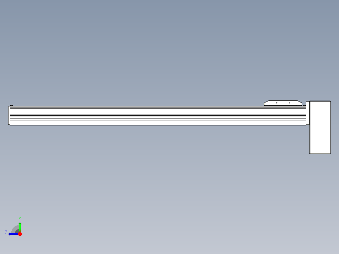 同步带全封闭直线模组TPA-HCB-85D-90-L750-LP-Y-P20-N3右视图