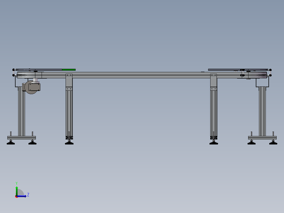 环形柔性链输送机sw16可编辑左视图