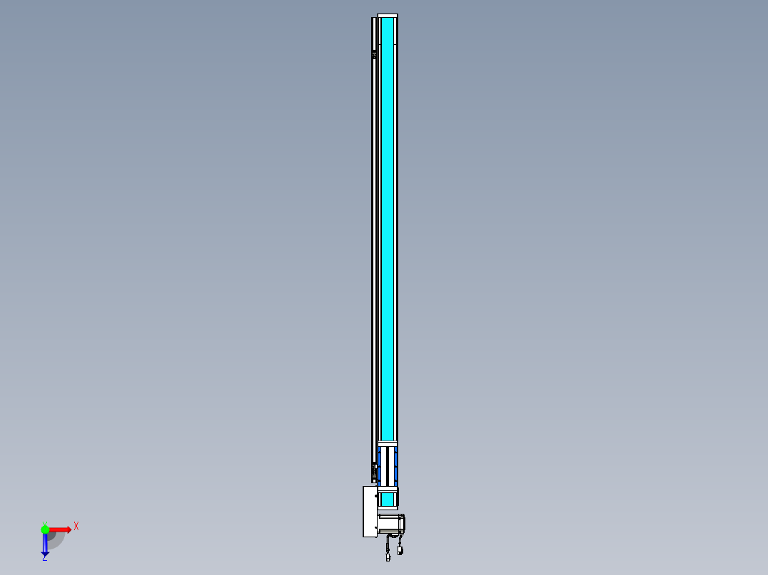 威洛博LB.GB同步带传动--欧规系列LB6A-L65-S1300-BR俯视图