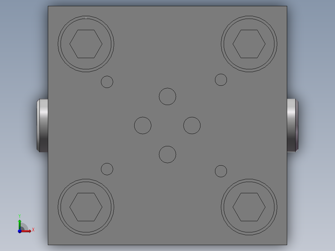力士乐液压阀-LFA_25_WEA-7X方向控制盖板前视图