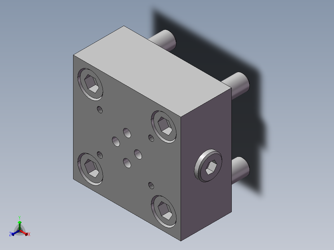 力士乐液压阀-LFA_25_WEA-7X方向控制盖板正等轴测图