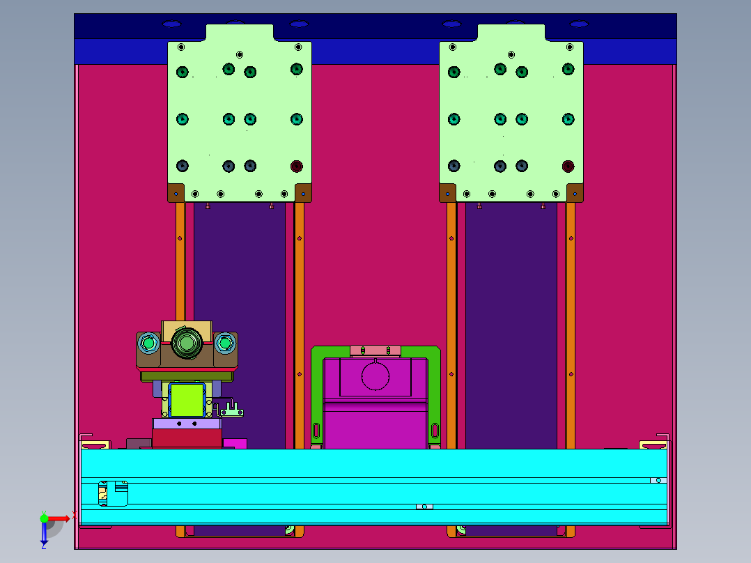 真空吸取式高速智能螺钉紧固机构俯视图