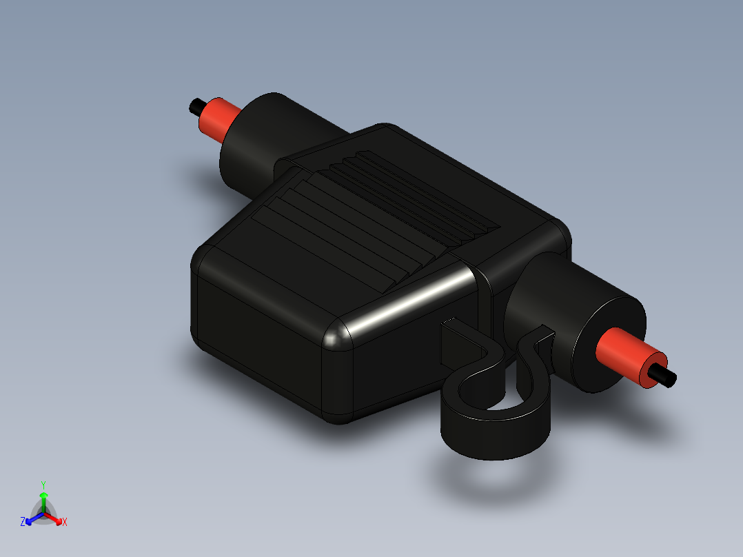 直列式刀片保险丝座正等轴测图