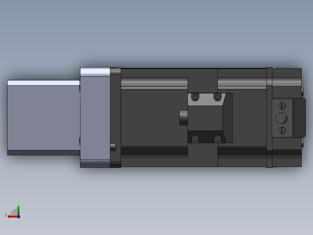 45-SP-(400w电机+联轴器+45法兰60-60+45TB马达座)后视图