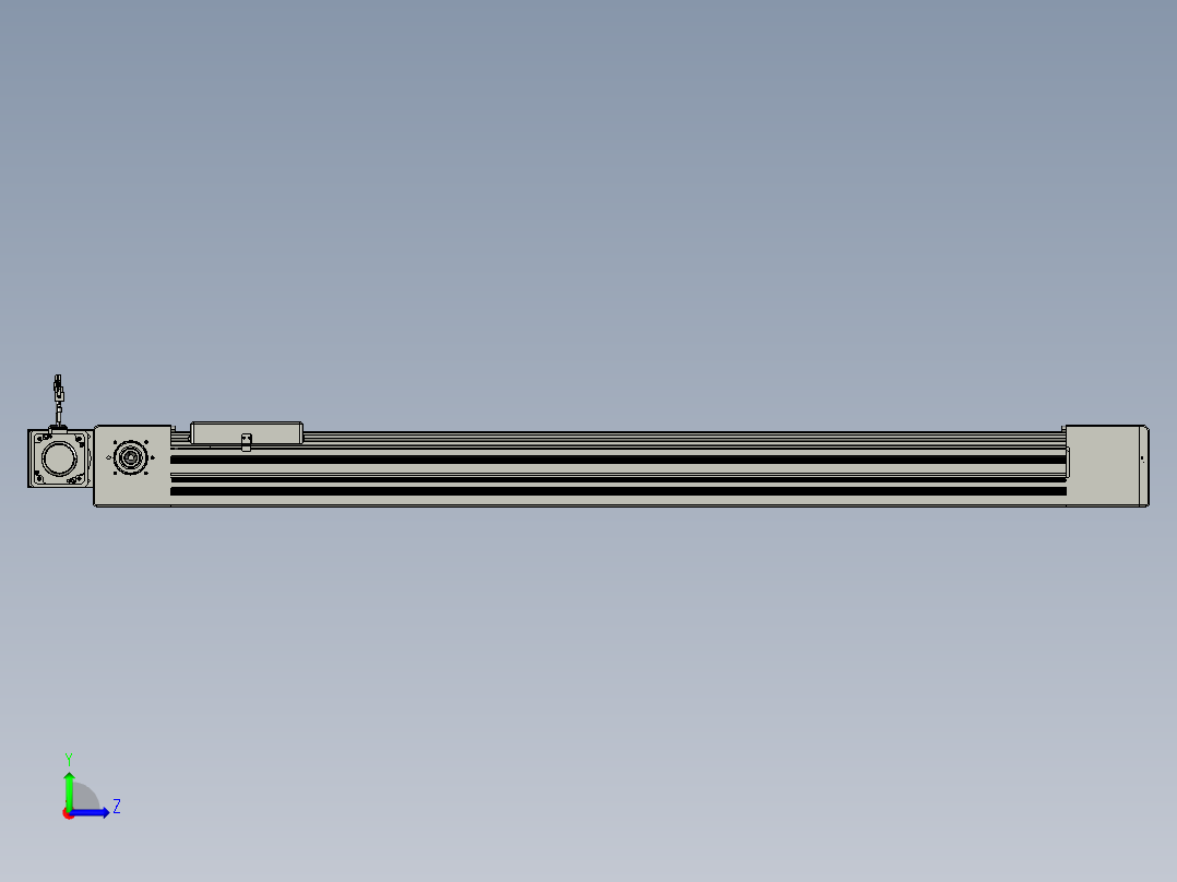 威洛博直线电机模组EB10-L224-S1200-BR-ZP75-MS3-5K左视图