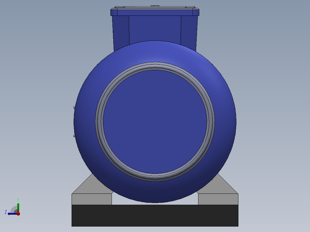 10马力电机右视图