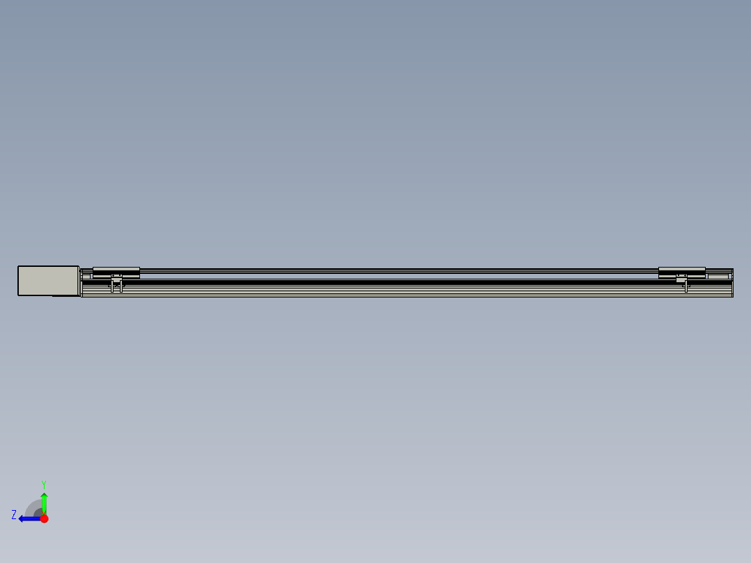 直线模组LHB17-L40-S1800-BR设计图纸右视图